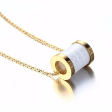 Fashion new design stainless steel ceramic necklace jewelry